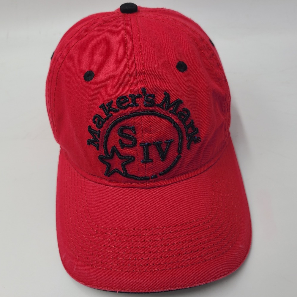 Makers Mark Hat Strapback The Game Red Black Bourbon Whiskey Casual Cotton Men